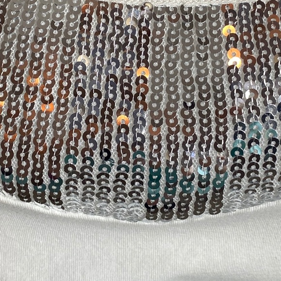 Express white tank top with sequins - Picture 3 of 11